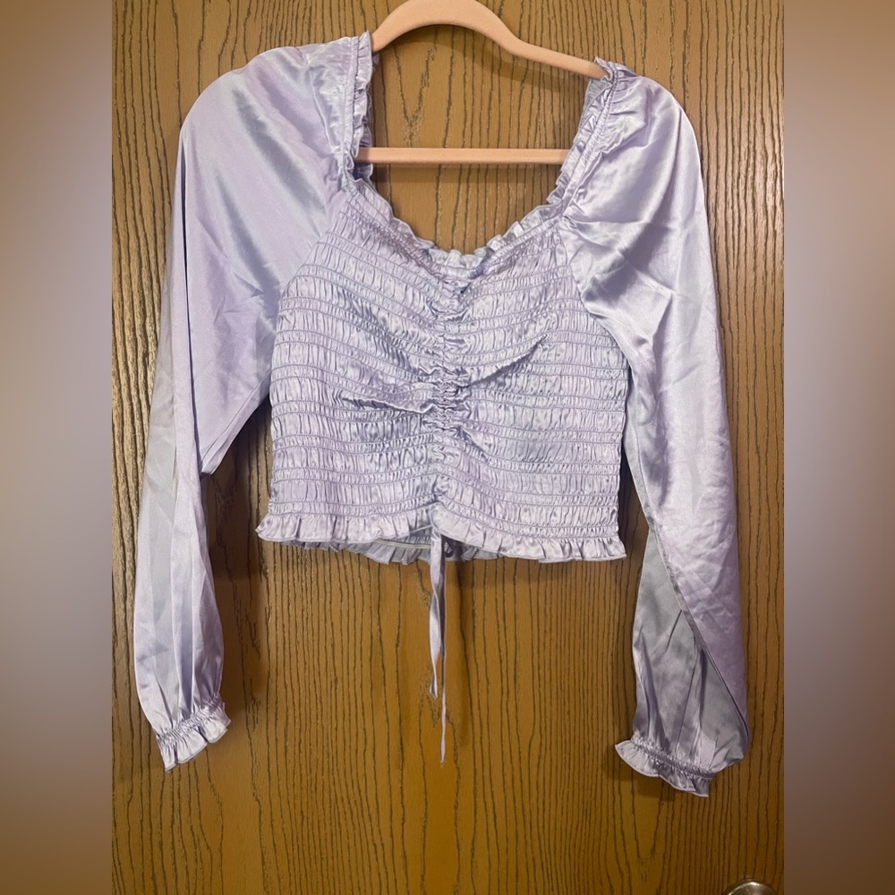Japna Large Cropped Satin Blouse